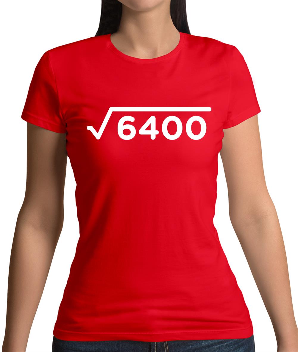 Square Root Birthday 80 Womens T-Shirt