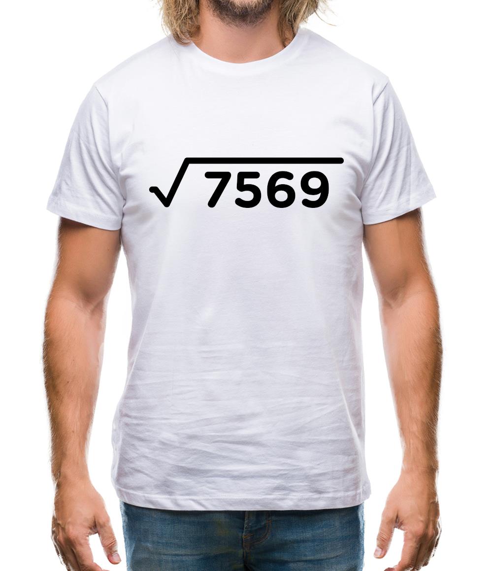Square Root Birthday 87 Mens T-Shirt