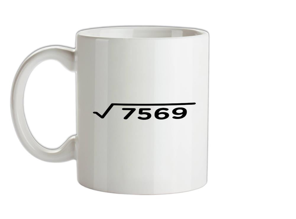 Square Root Birthday 87 Ceramic Mug