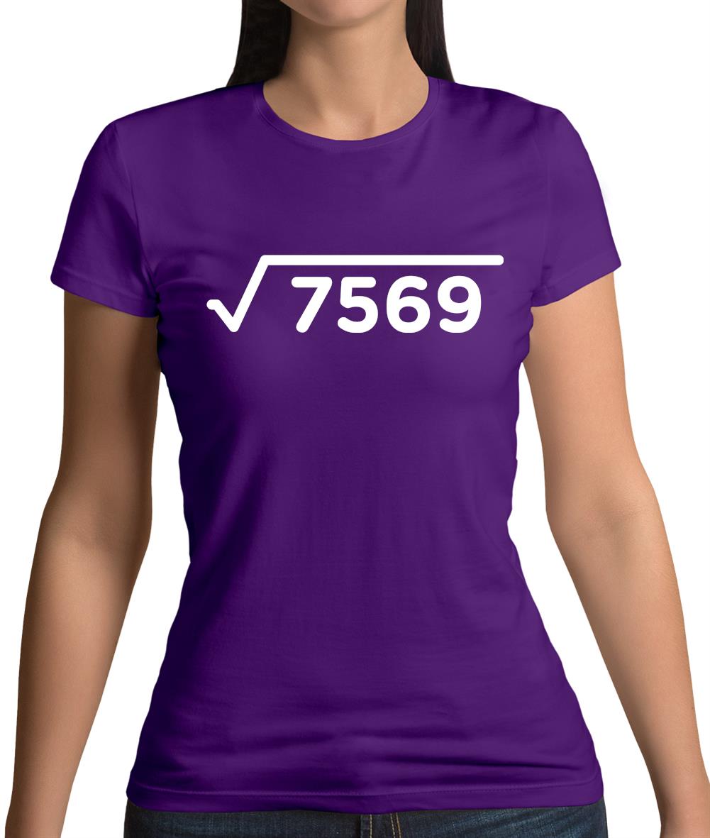 Square Root Birthday 87 Womens T-Shirt