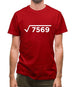 Square Root Birthday 87 Mens T-Shirt