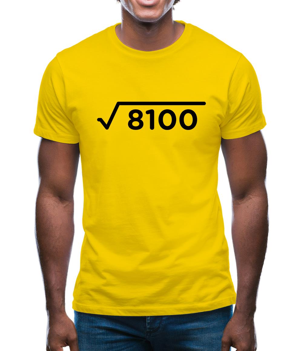 Square Root Birthday 90 Mens T-Shirt