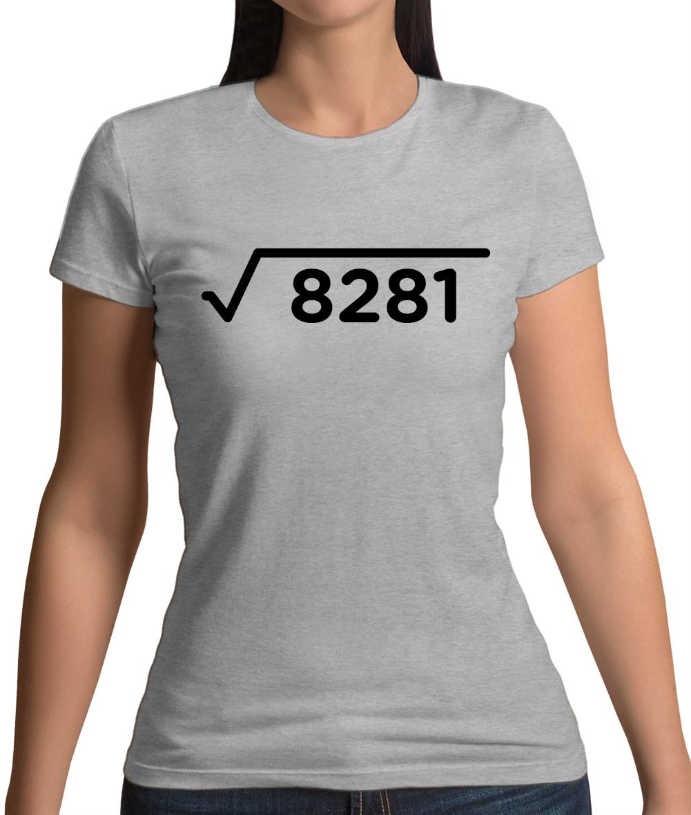 Square Root Birthday 91 Womens T-Shirt