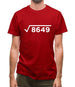 Square Root Birthday 93 Mens T-Shirt