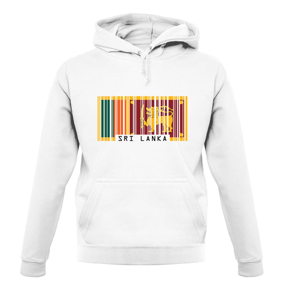 Sri Lanka  Barcode Style Flag unisex hoodie