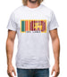 Sri Lanka  Barcode Style Flag Mens T-Shirt