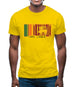 Sri Lanka  Barcode Style Flag Mens T-Shirt