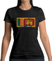 Sri Lanka  Barcode Style Flag Womens T-Shirt