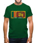 Sri Lanka  Barcode Style Flag Mens T-Shirt