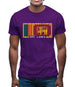 Sri Lanka  Barcode Style Flag Mens T-Shirt