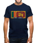 Sri Lanka  Barcode Style Flag Mens T-Shirt