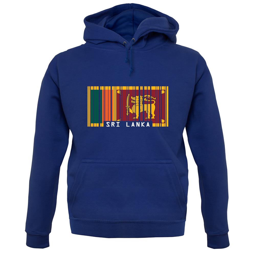 Sri Lanka  Barcode Style Flag unisex hoodie