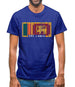 Sri Lanka  Barcode Style Flag Mens T-Shirt