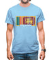 Sri Lanka  Barcode Style Flag Mens T-Shirt