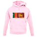 Sri Lanka Grunge Style Flag unisex hoodie