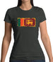 Sri Lanka Grunge Style Flag Womens T-Shirt