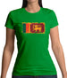 Sri Lanka Grunge Style Flag Womens T-Shirt