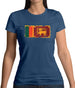 Sri Lanka Grunge Style Flag Womens T-Shirt