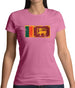 Sri Lanka Grunge Style Flag Womens T-Shirt