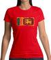 Sri Lanka Grunge Style Flag Womens T-Shirt