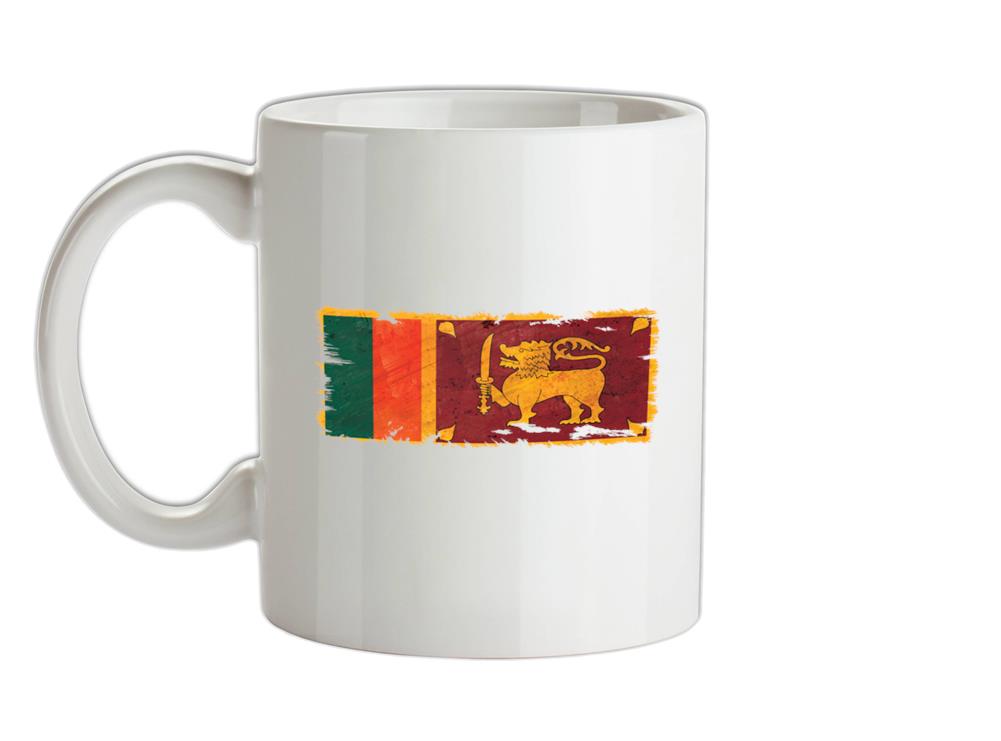 Sri Lanka Grunge Style Flag Ceramic Mug