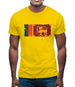 Sri Lanka Grunge Style Flag Mens T-Shirt