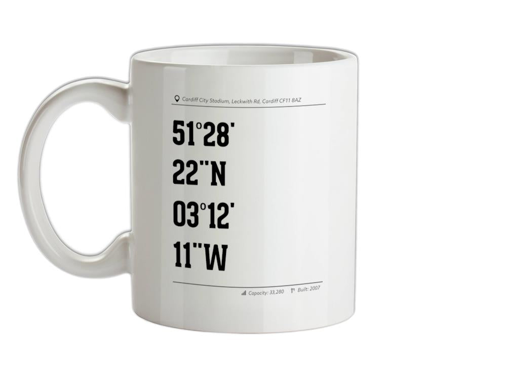 Stadium Coordinates The Bluebirds Ceramic Mug