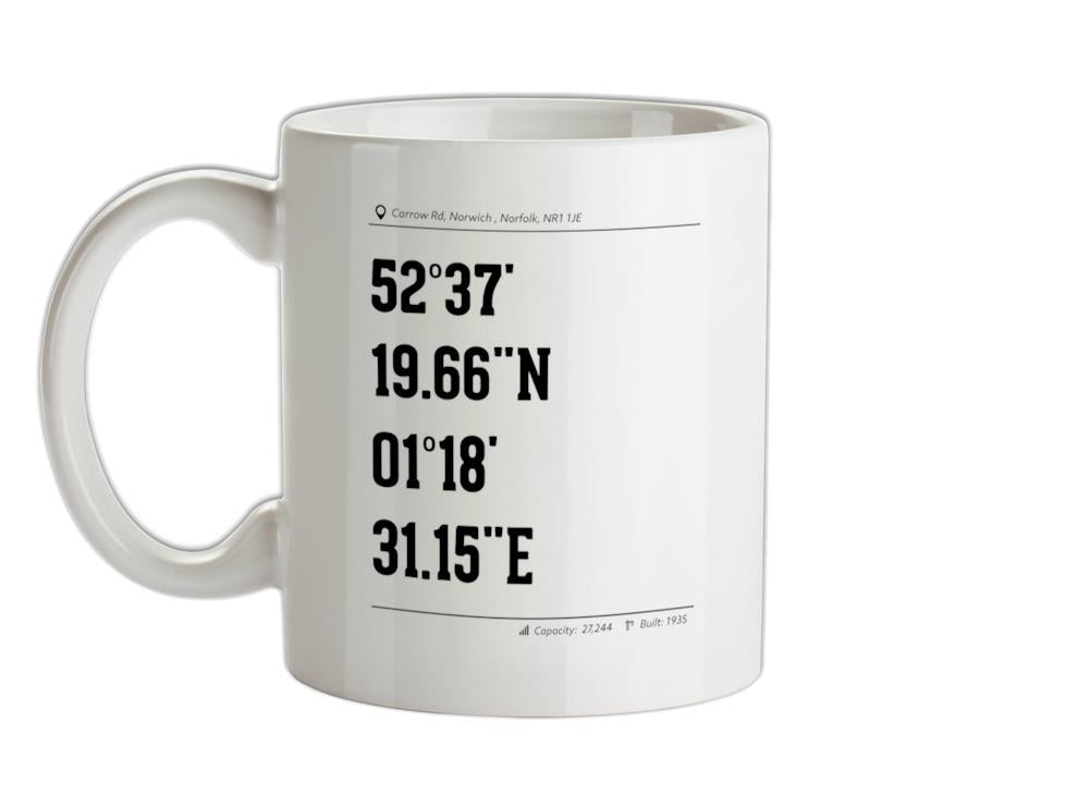 Stadium Coordinates The Canaries Ceramic Mug