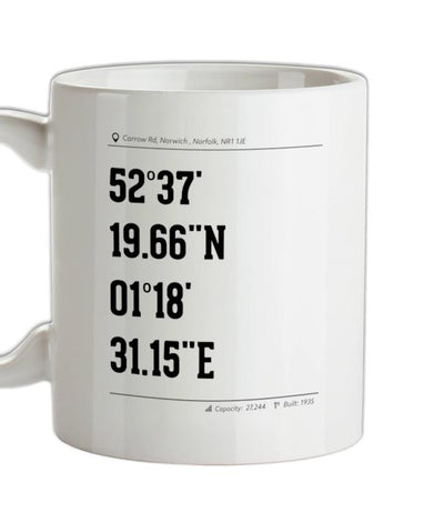 Stadium Coordinates The Canaries Ceramic Mug