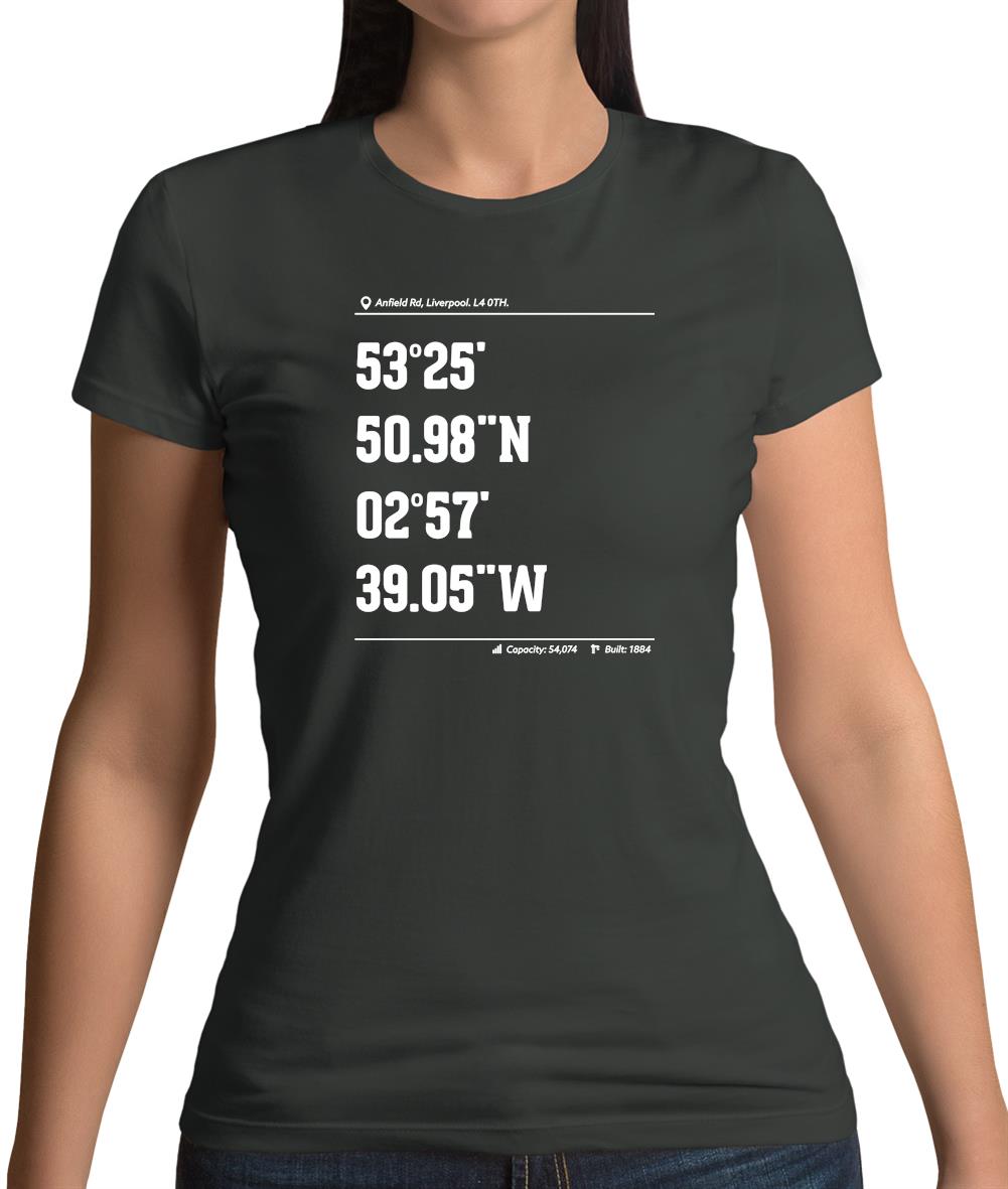 Stadium Coordinates Liverpool Womens T-Shirt