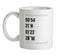 Stadium Coordinates Southampton Ceramic Mug