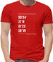 Stadium Coordinates Southampton Mens T-Shirt