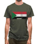 Sudan Barcode Style Flag Mens T-Shirt