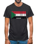 Sudan Barcode Style Flag Mens T-Shirt