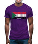 Sudan Barcode Style Flag Mens T-Shirt