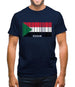 Sudan Barcode Style Flag Mens T-Shirt