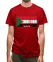 Sudan Barcode Style Flag Mens T-Shirt