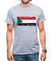 Sudan Grunge Style Flag Mens T-Shirt