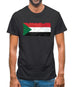 Sudan Grunge Style Flag Mens T-Shirt