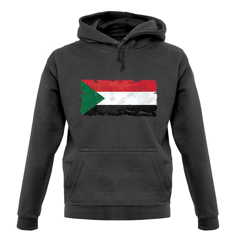 Sudan Grunge Style Flag unisex hoodie