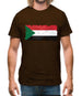 Sudan Grunge Style Flag Mens T-Shirt