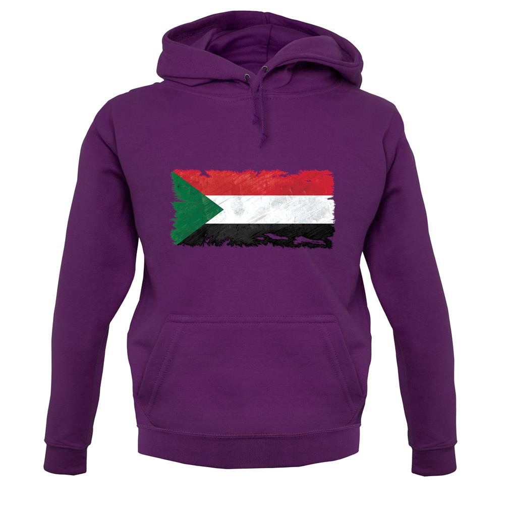 Sudan Grunge Style Flag unisex hoodie
