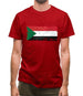 Sudan Grunge Style Flag Mens T-Shirt