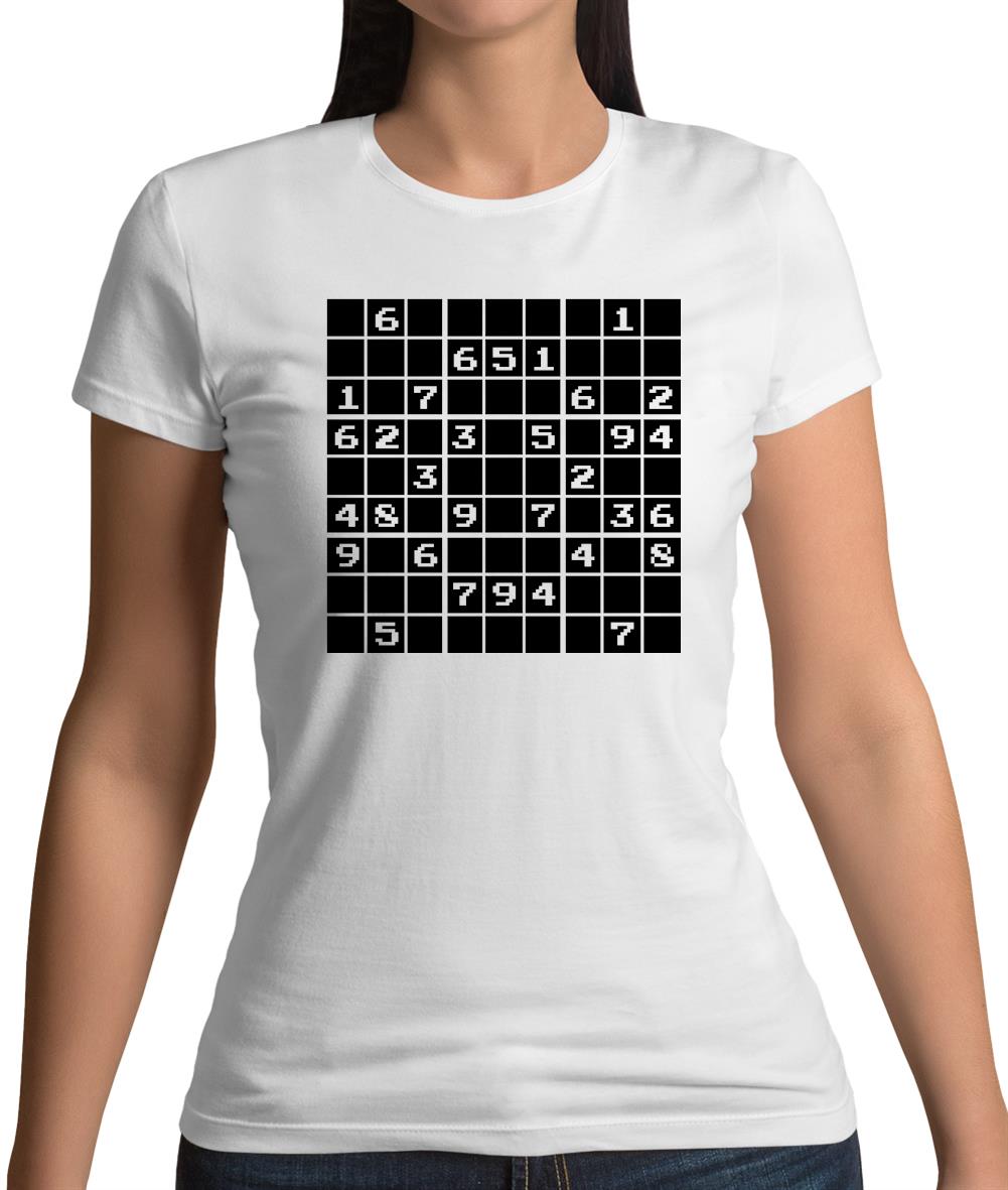Sudoku Gamer Puzzle Womens T-Shirt
