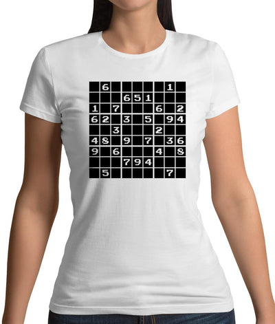 Sudoku Gamer Puzzle Womens T-Shirt