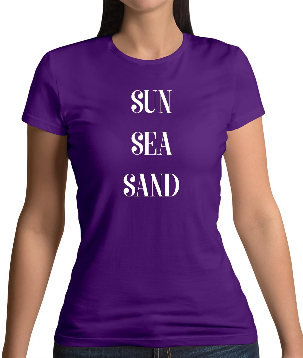 Sun Sea Sand Womens T-Shirt