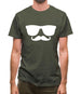 Moustache Glasses Mens T-Shirt