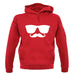 Moustache Glasses unisex hoodie