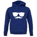 Moustache Glasses unisex hoodie