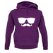 Moustache Glasses unisex hoodie